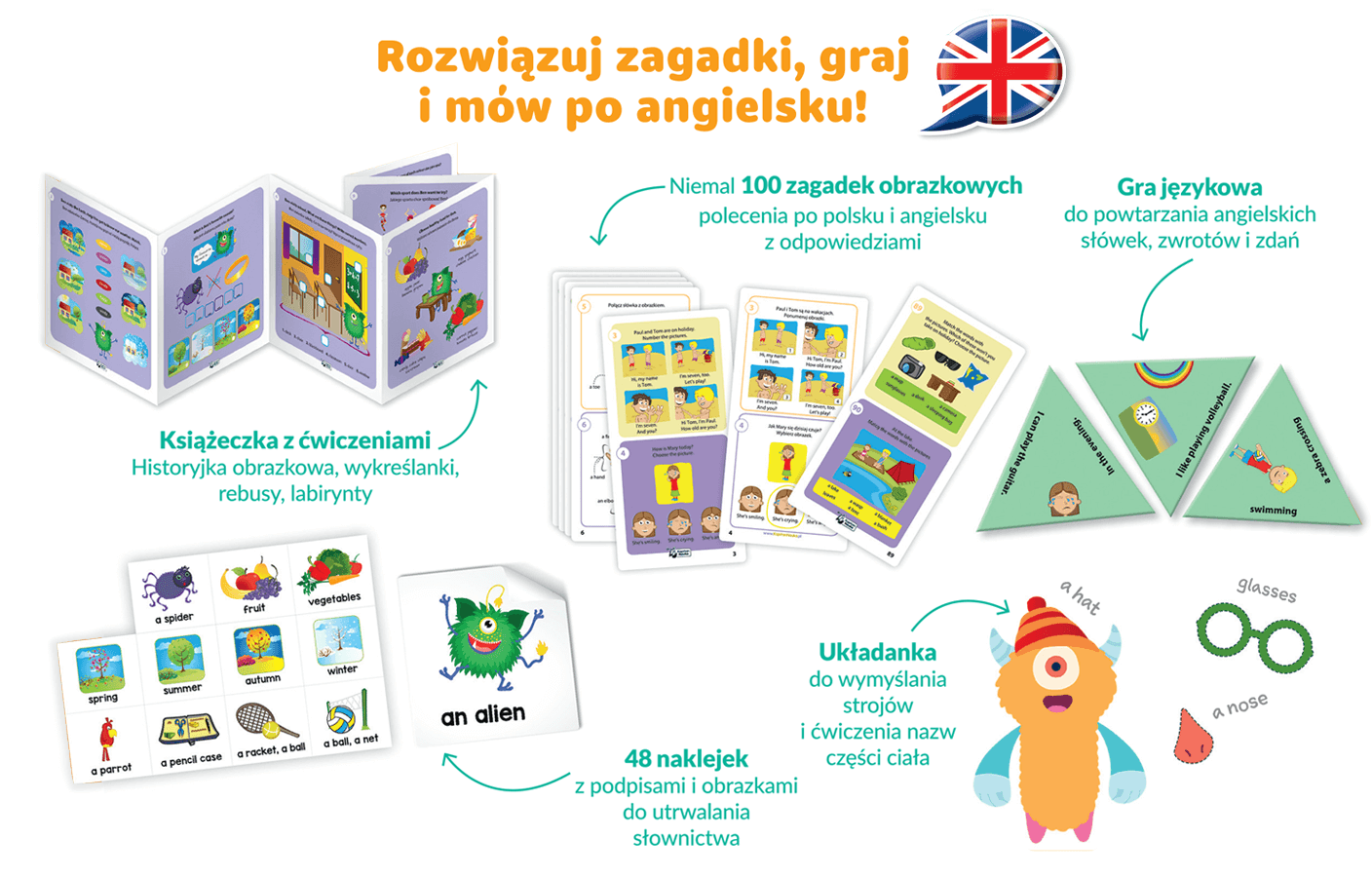 Angielski dla ucznia (6–9 lat) - zestaw pomysłowych i rozwijających zabaw